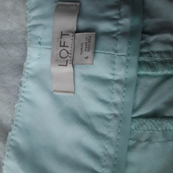 Loft Marissa Mint Blue Foral Shorts - Picture 8 of 8